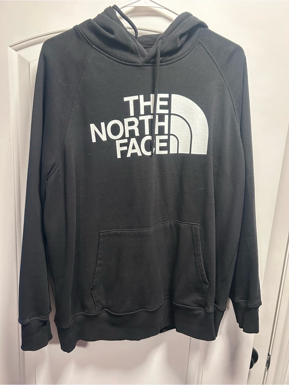 The North Face Black Hoodie with White Logo Graphic